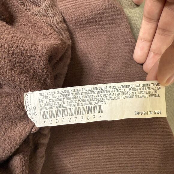 Juicy Couture Forever 21 Graphic Cropped Sweatshirt Brown Women's Small Crewneck - Picture 12 of 12